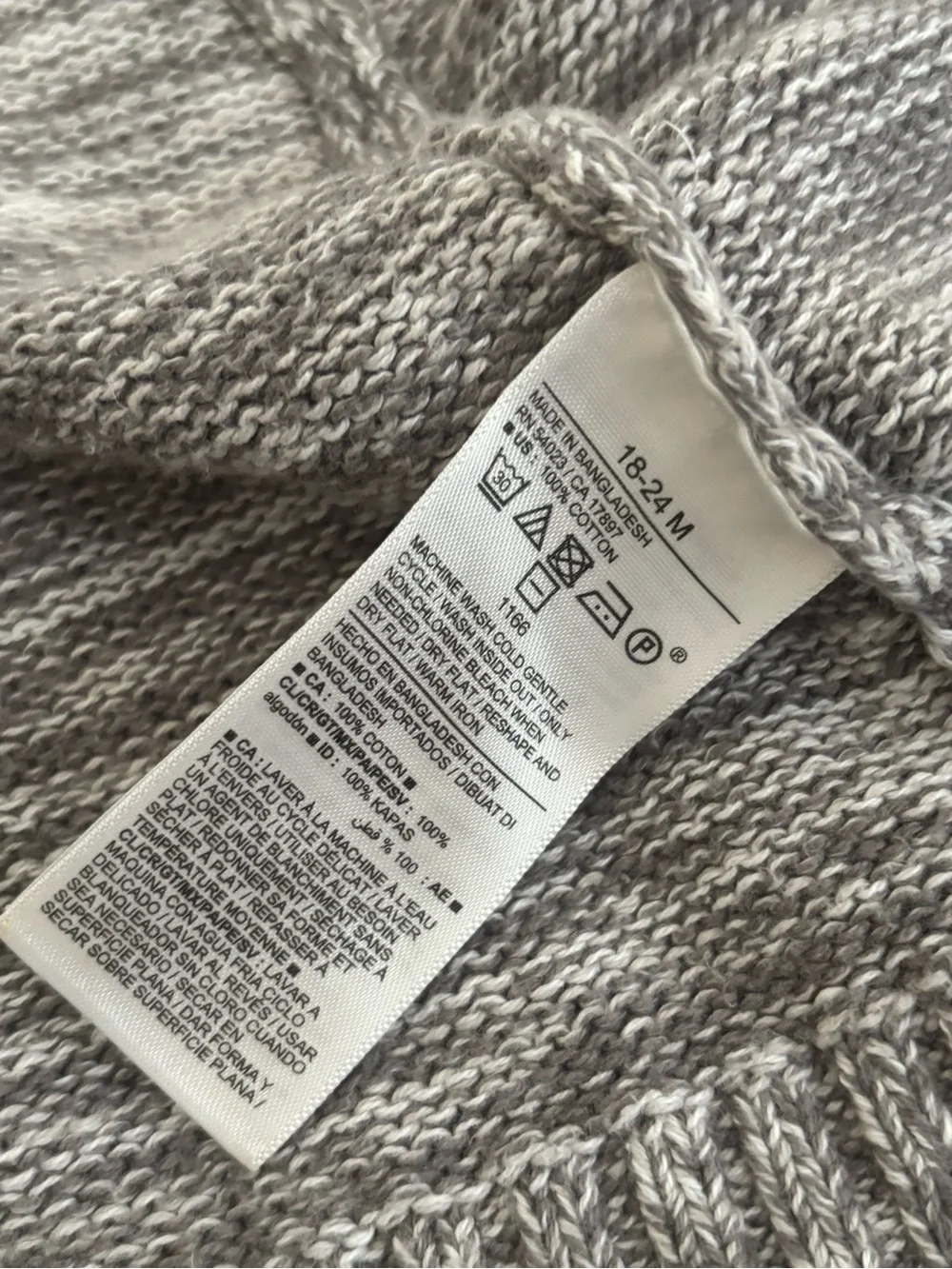Toddler Old Navy Heathered Gray Open Shawl-Cardigan